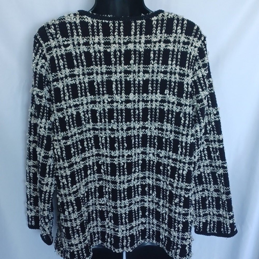 JM Collection plaid button front jacket - Picture 4 of 6